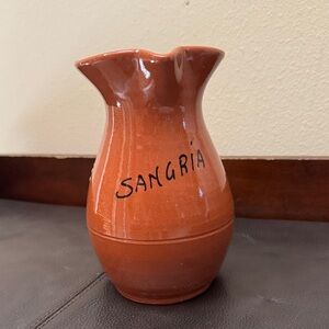 NWOT Portuguese Terracotta Sangria Pitcher Handmade Glazed Clay Pottery